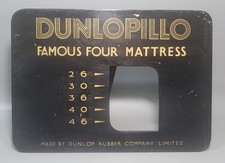 Original Dunlop Rubber Company Dunlopillo Famous Four Mattress Wood Painted Sign