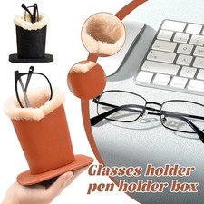 1Pc PU Plush Portable Eyeglass