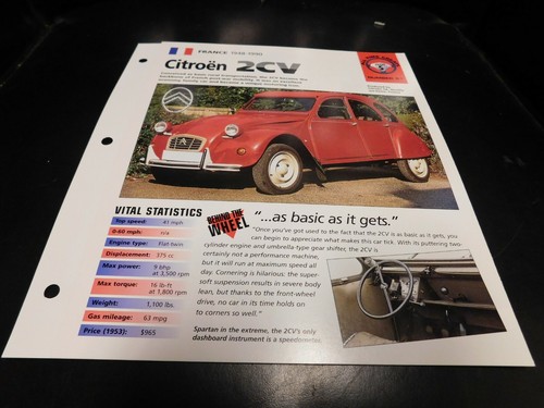 1948 1990 citroen - 2cv, spec