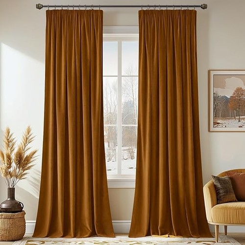 Miulee golden brown - golden, velvet