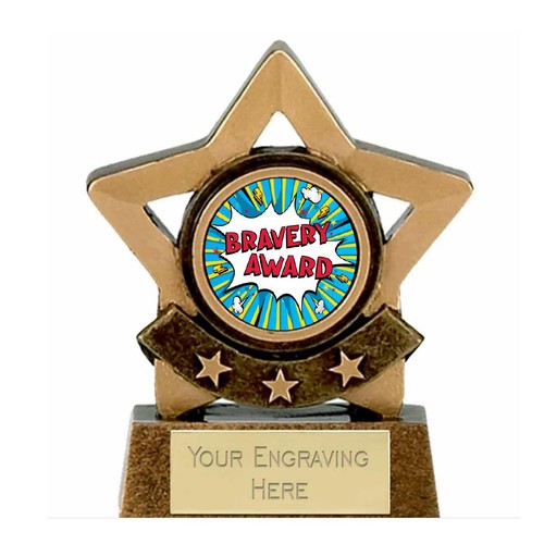 Mini gold star bravery award - mini,