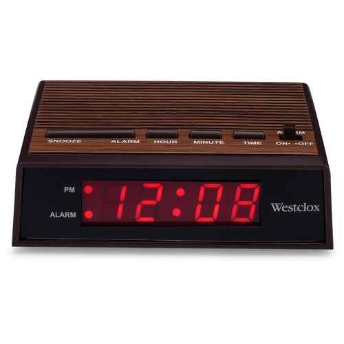 Westclox 22690 retro wood - westclox,