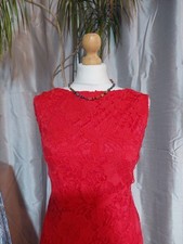 Wallis radiant red lace Dress