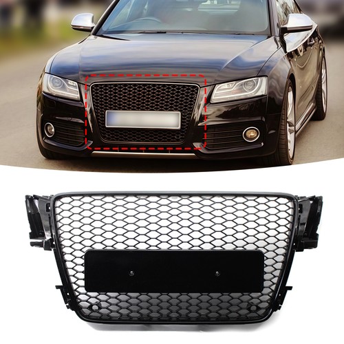 Gloss black honeycomb - black, front