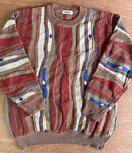 Vintage rovello knit jumper - 3d,