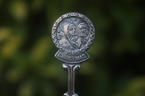 Vintage 1980 christmas spoon - vintage,