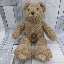 ? Mamas And Papas Brown Teddy Bear  Barnaby Button Scruffy Baby Soft Toy 13"