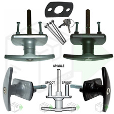 NEW HENDERSON T-Handle Garage Door Lock 35mm Spigot LONG SHAFT Merlin Doric King