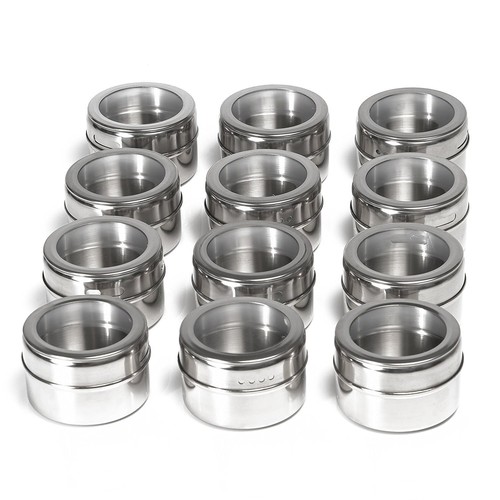 12x spice jars magnetic pot - 12x,