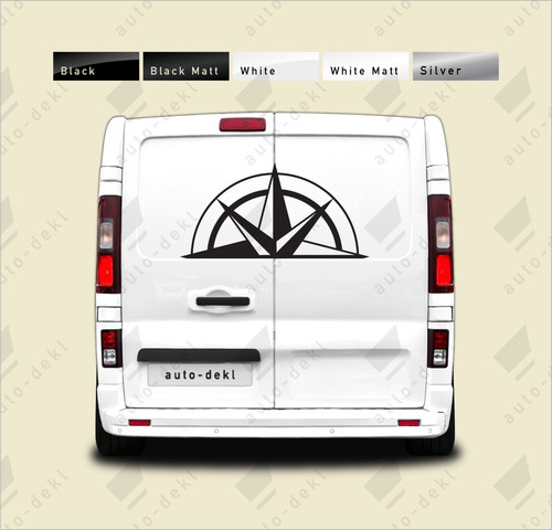 Large compass sticker decal - large,