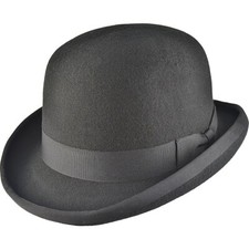 Classic Bowler Hat-100% Premium Wool-Unmatched Hand Made Quality-Satin Lining