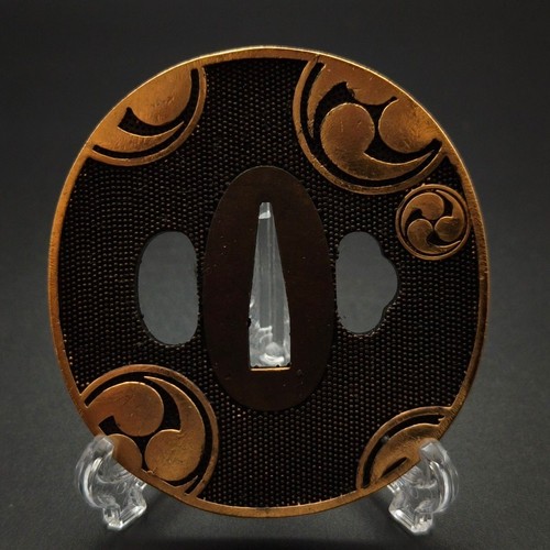 Japanese copper tsuba tokugawa - tsuba,