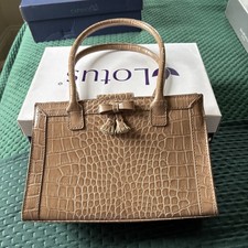 Liz Claiborne Ladies Miniature Handbag, Magnetic Closure - Beige Leather