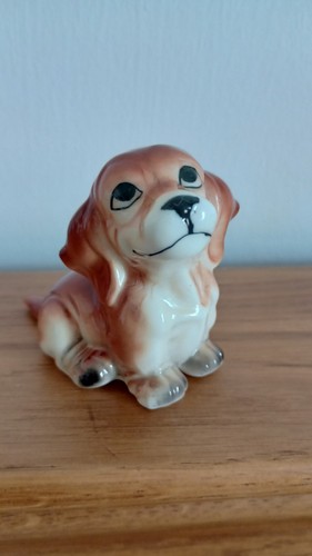 Vintage kitsch ceramic dog - ceramic,