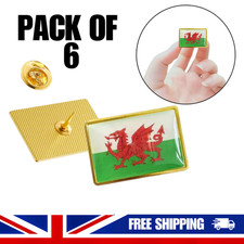 Welsh Flag Lapel Pin Badge Chest Wales Great Britain United Kingdom Metal Lapel
