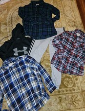 Lot Teen Men's Flannel Shirts
