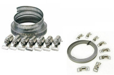 8Pcs Driver Jubilee Clip Set Assorted Stainless Steel Hose Clamp Kit Size 8mm-3M