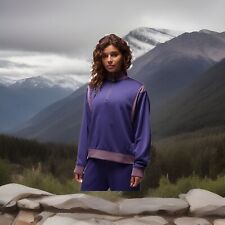 Nike Air Jordan (Her)itage Women's Top Pullover Zip 23 Purple M $110 FB5134 $110