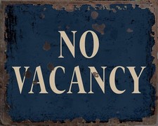 No Vacancy Metal Sign, No