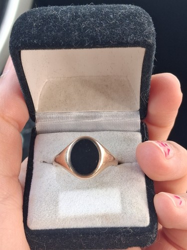 9ct gold vintage onyx men - vintage, men’s