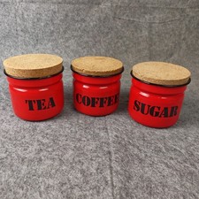 Vintage Large Red Enamel Tea