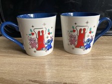 Lilo & Stitch Christmas Candle Mugs Cups Disney Set Of 2 VGC
