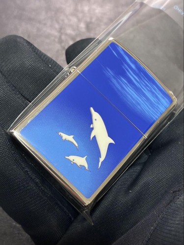 Zippo dolphin blue silver - dolphin,