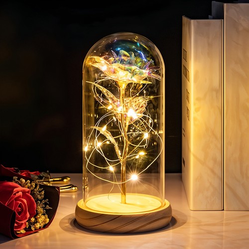 Rose glass dome - rose,