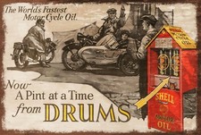 Shell Motor Car Oil Drums