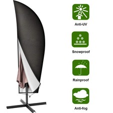 265cm Heavy Duty Parasol Banana Umbrella Cover Cantilever Outdoor Patio Shield