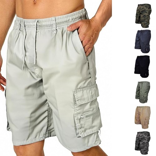 Mens cargo shorts elasticated - mens,