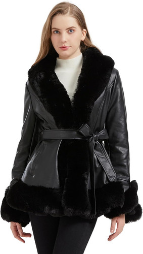 Faux leather jacket for women - for,
