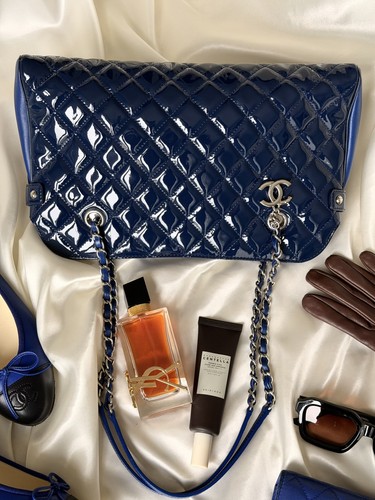 Chanel royal blue patent - chanel,