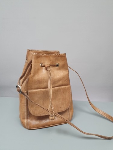 Vintage leather bucket - vintage,
