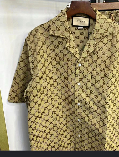 Gucci jacquard logo shirt - gg,