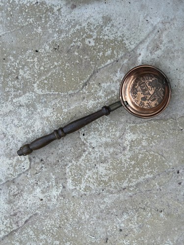 Vintage copper bed warmer - vintage,