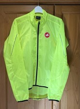 CASTELLI MENS PACKABLE RAIN JACKET FLUORO YELLOW SIZE XL