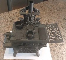 Old Mountain Cast Iron Miniature Wood Burning Stove 12"(Complete Set) Toy