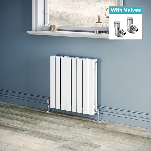 White double radiator flat - white,