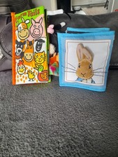 JELLYCAT Farm Tails & Peter Rabbit  Fabric Activity Sensory Baby Books