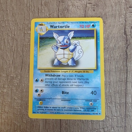 Wartortle 102 base - 42/102, set