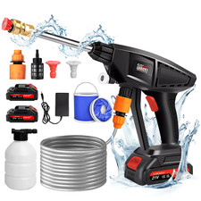 2 Battery Cordless Car High Pressure Washer Jet Wash Cleaner Gun Portable UK
