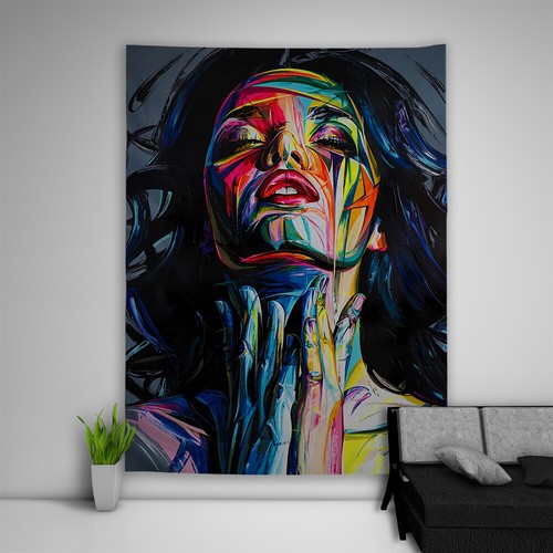 Colorful women tapestry - women, art
