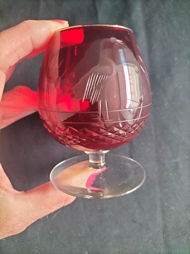 Antique ruby red brandy - antique,