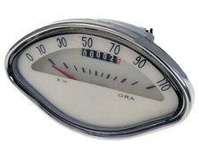 Speedometer Uni Car White, up