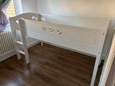 Mid Sleeper Bed  White Wood