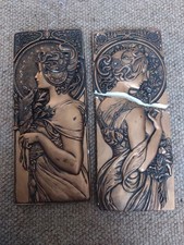 Alphonse Mucha Bronze Plaster