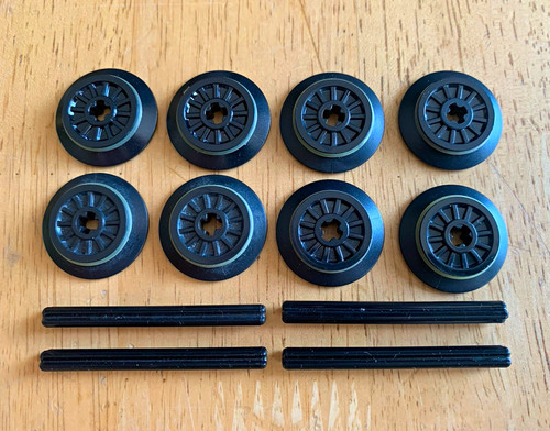 Lego black train wheels - train,