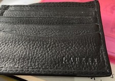 RALPH LAUREN Black Leather Billfold Wallet - Pre-owned