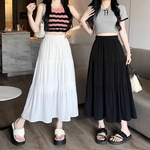 Line long skirt tiered boho - long,